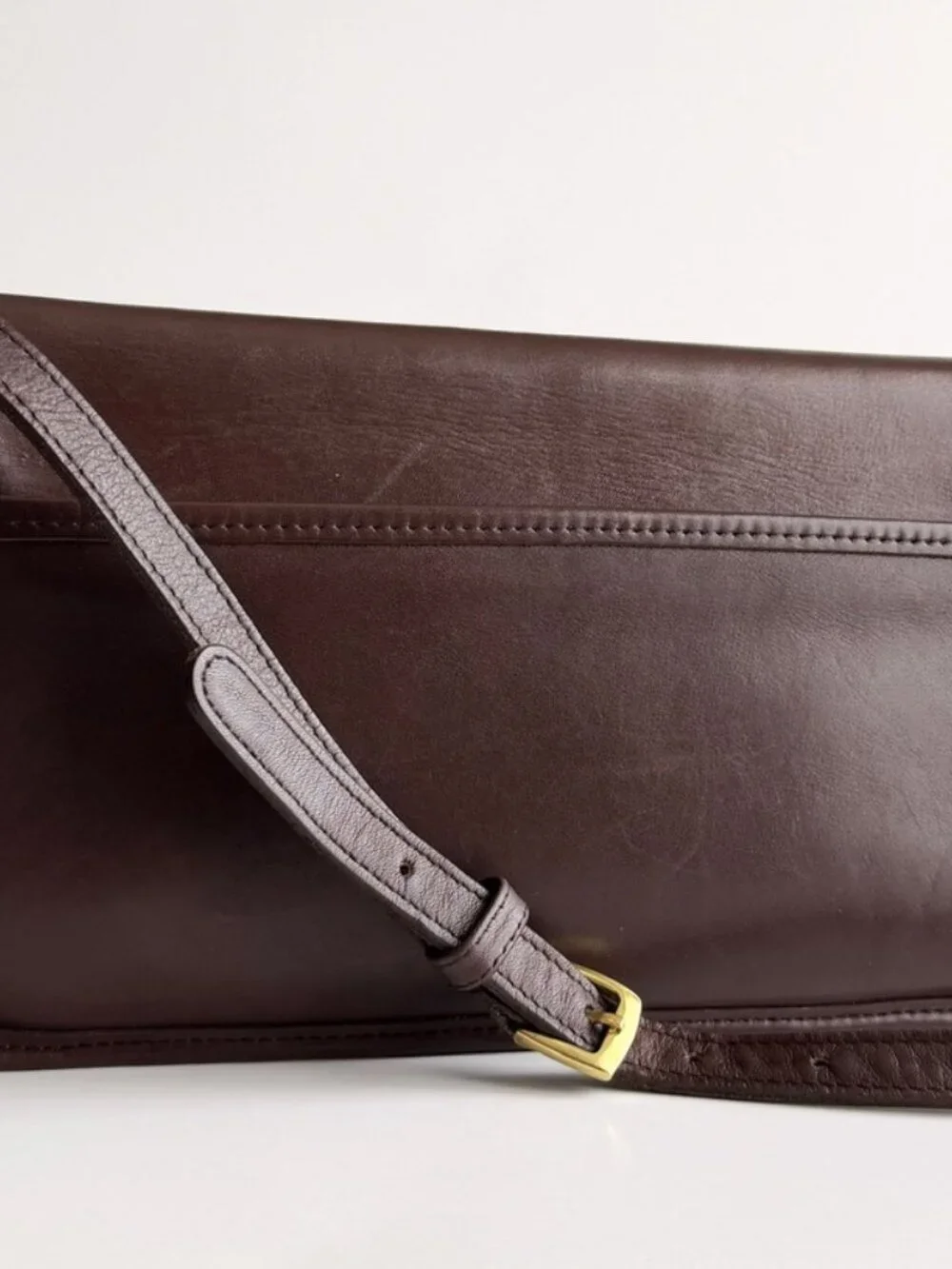 Vintage Coach 9091 Tribeca Convertible Clutch USA Mahogany Shoulder Crossbody 19